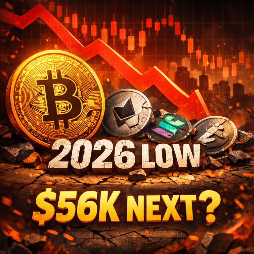 Bitcoin Dips To 2026 Low As Altcoins Crumble: Is Btc At $56k Next?
