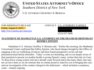 Prosecutors drafted his ‘death’ statement a day early