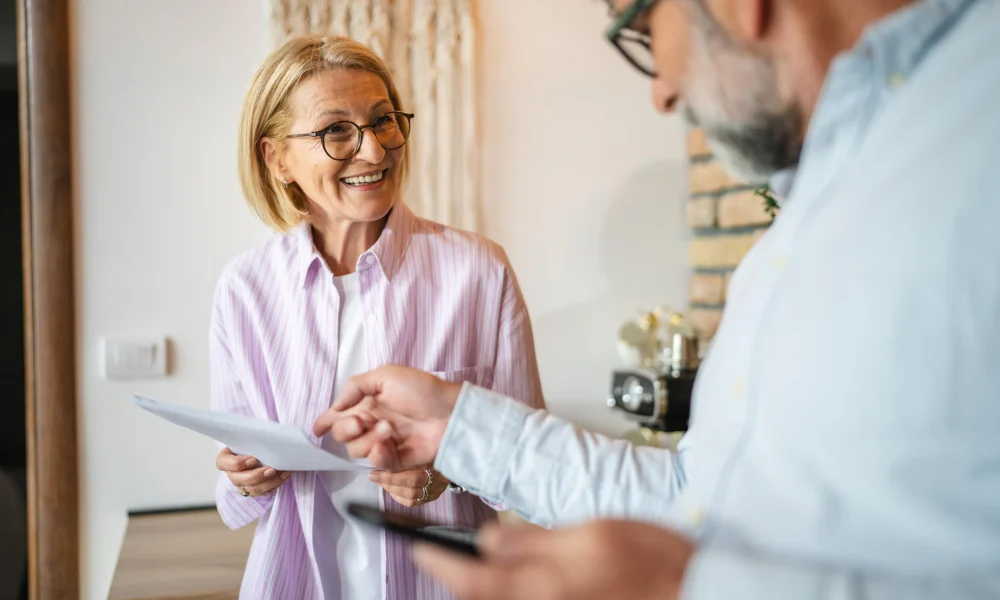 Couple researching myths around equity release and finding out the truth