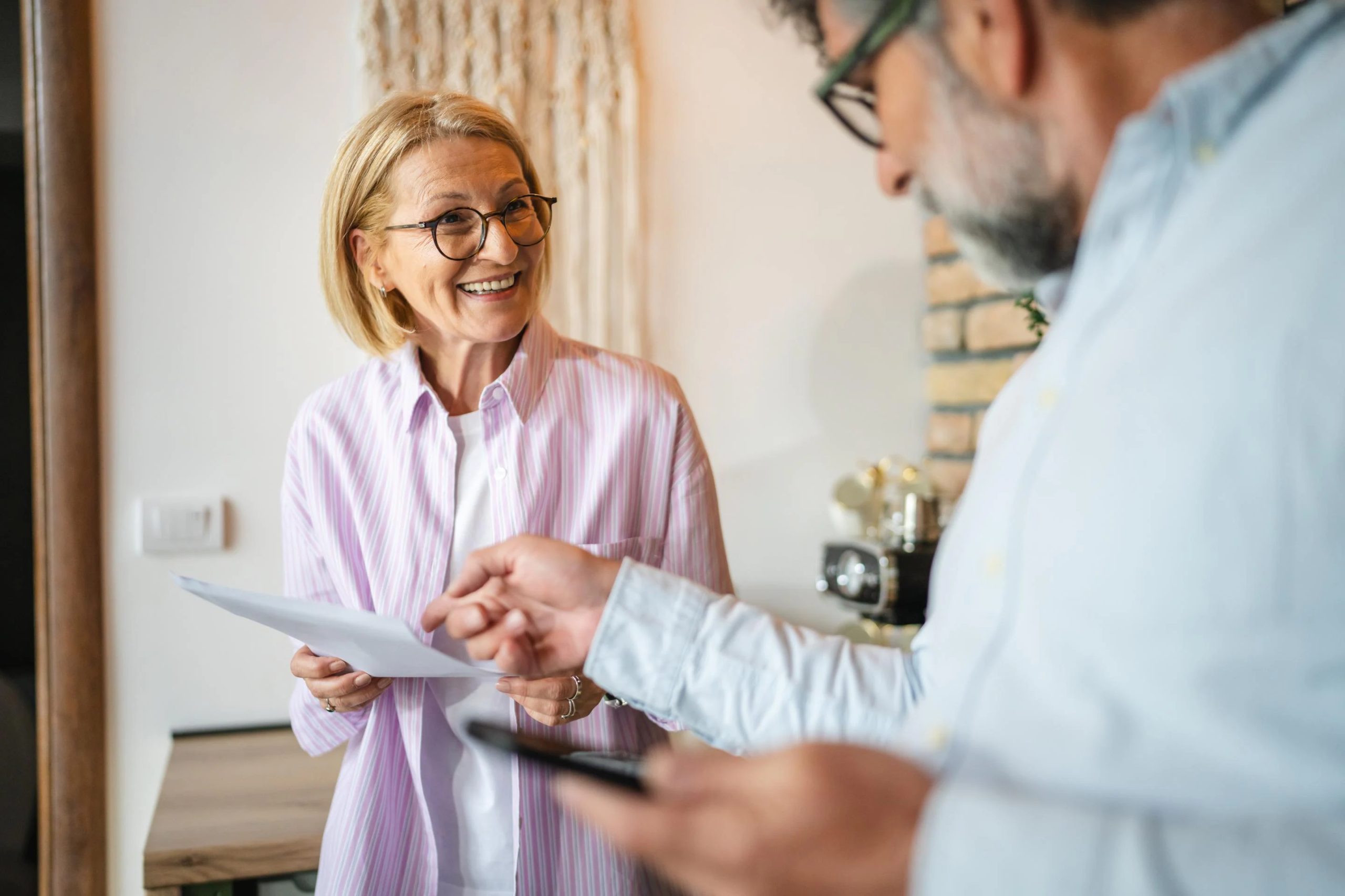 Couple researching myths around equity release and finding out the truth