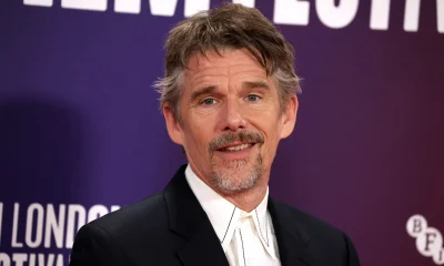 Ethan Hawke at UK premiere of Blue Moon in London, England.