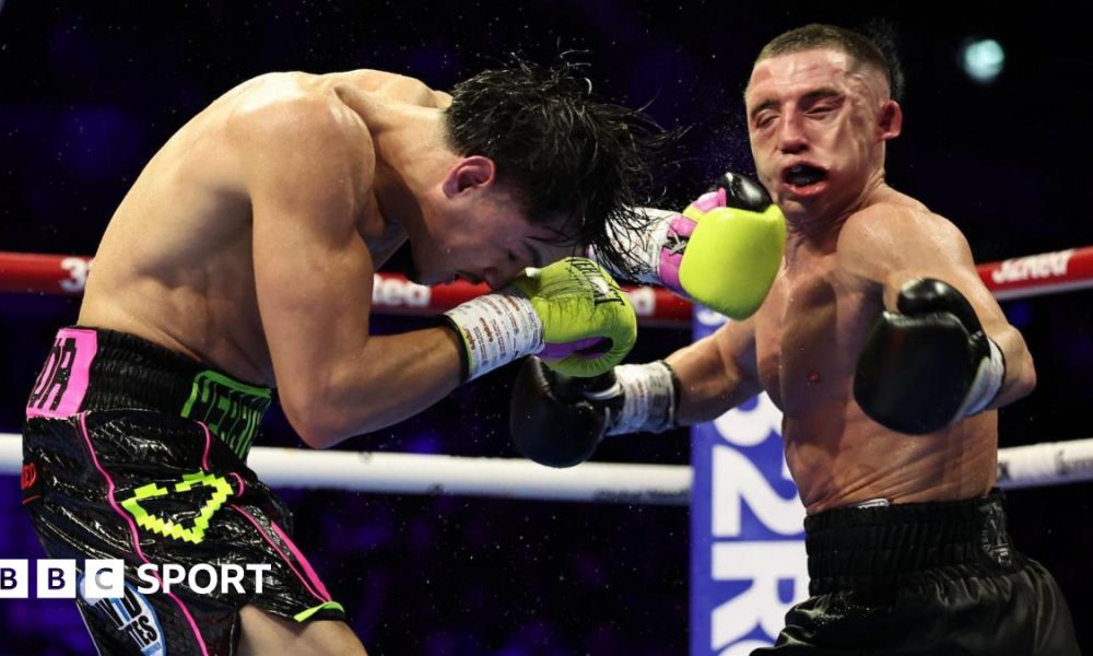 Brandon Figueroa punches Nick Ball and his face contorts