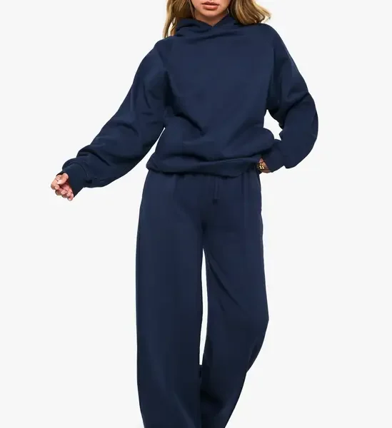 boohoo Pintuck Detail Deep Waistband Wide Leg Jogger 1