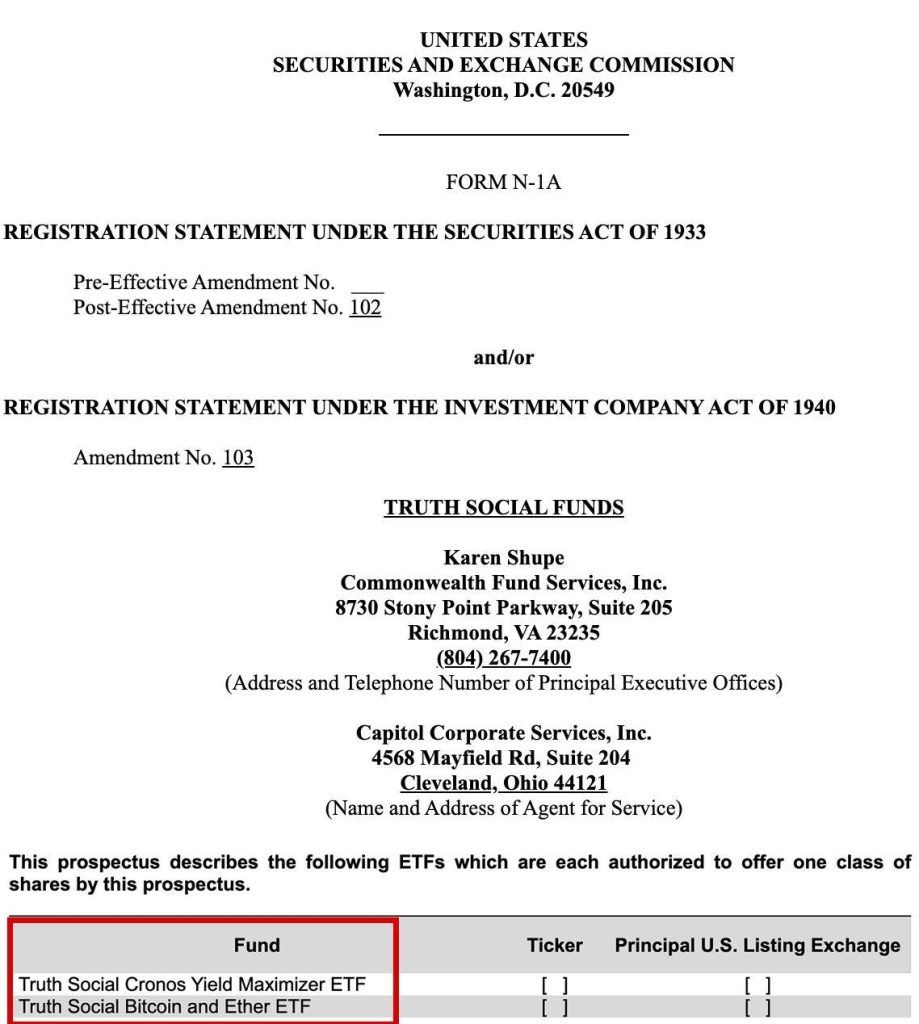 Is Trump Media Good for Crypto After All? Files for Bitcoin, Ether, and Cronos ETFs