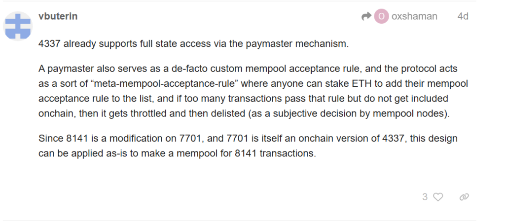 Vitalik Buterin Weighs In as Devs Add Frame Transactions to Ethereum’s Next Upgrade Debate