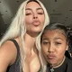 Kim Kardashian and North West selfie