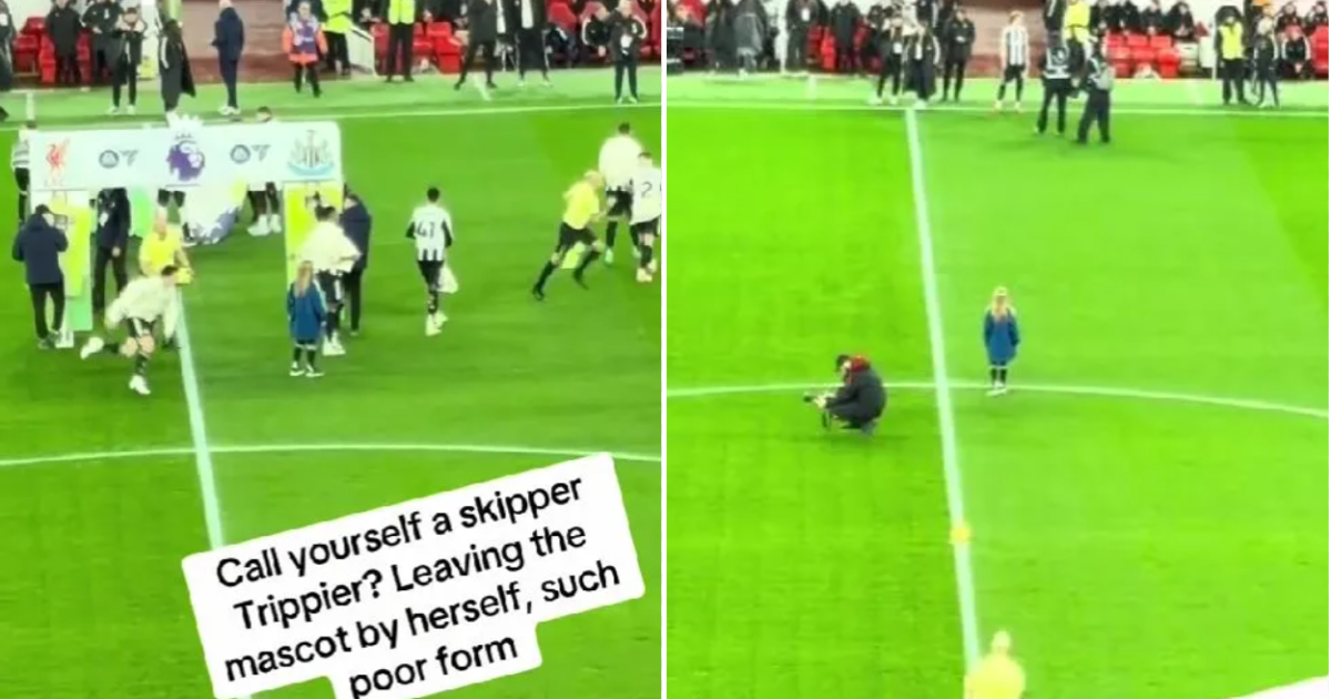 Newcastle players leave young mascot abandoned on pitch before Liverpool defeat | Football