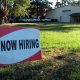 Now Hiring signage