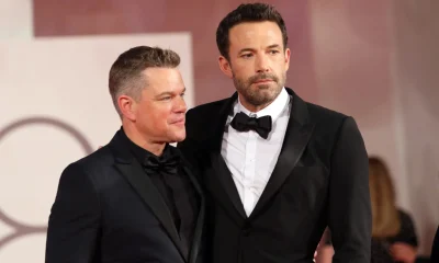 Matt Damon and Ben Affleck attend the red carpet of the movie 'The Last Duel' at the 78th Venice International Film Festival