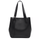black leather tote
