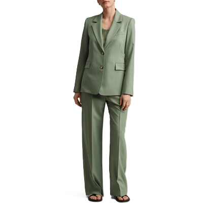 light green suit in seasonless wool