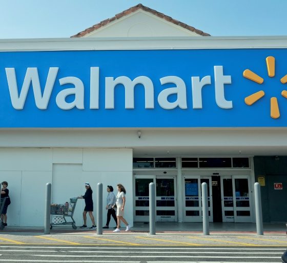 Shares of Walmart rose as it reported higher profits and lifted its forecast