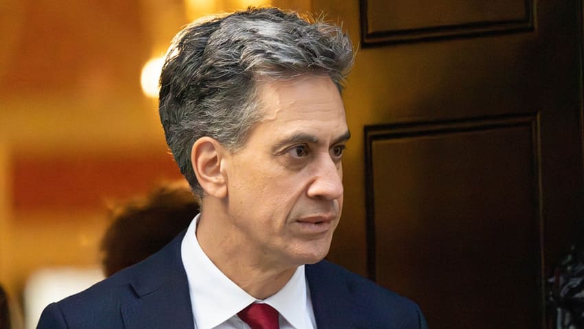 Miliband backs solar and wind projects covering farmland nearly the size of Manchester