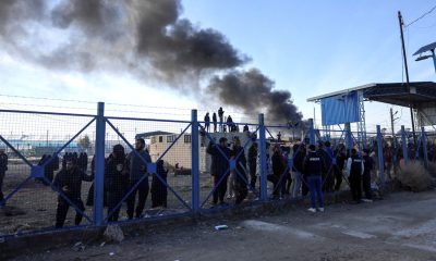 Detainees gather at al Hol camp after the Syrian government took control in January. File pic: Reuters