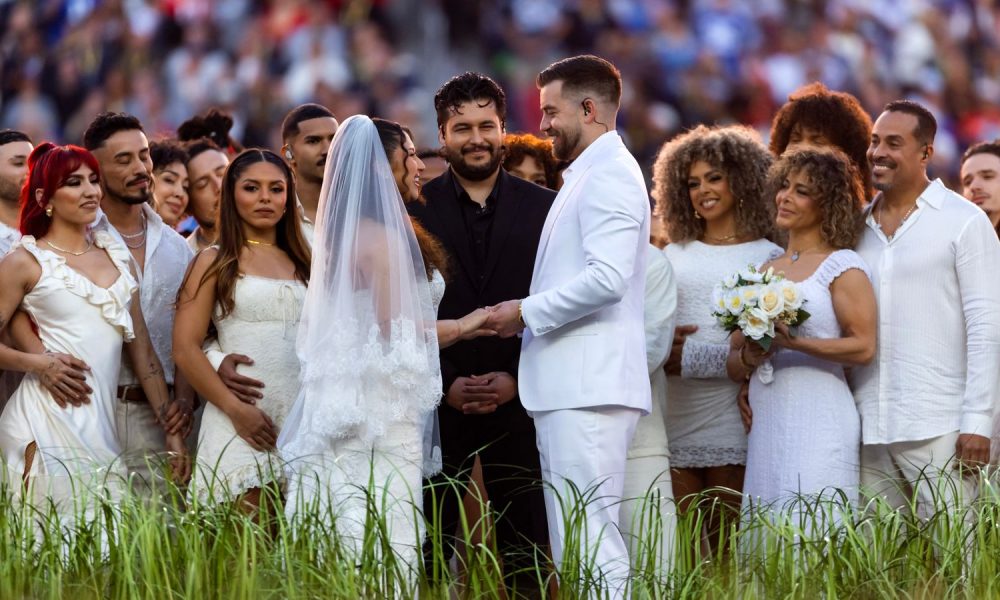 The happy couple. Pic: IMAGN IMAGES via Reuters Connect