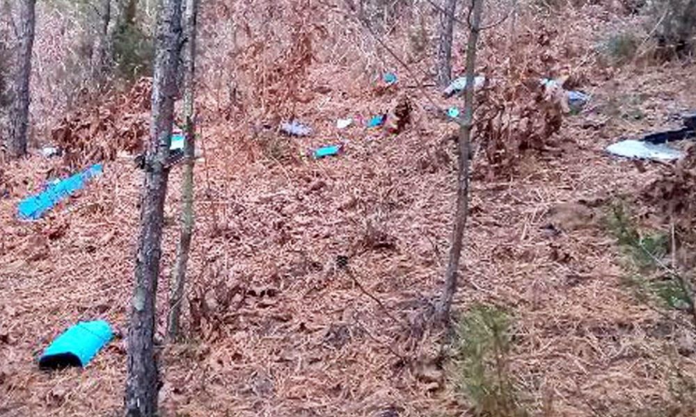 Fragments of a drone North Korea says infringed on its airspace on 4 January. Pic: Reuters