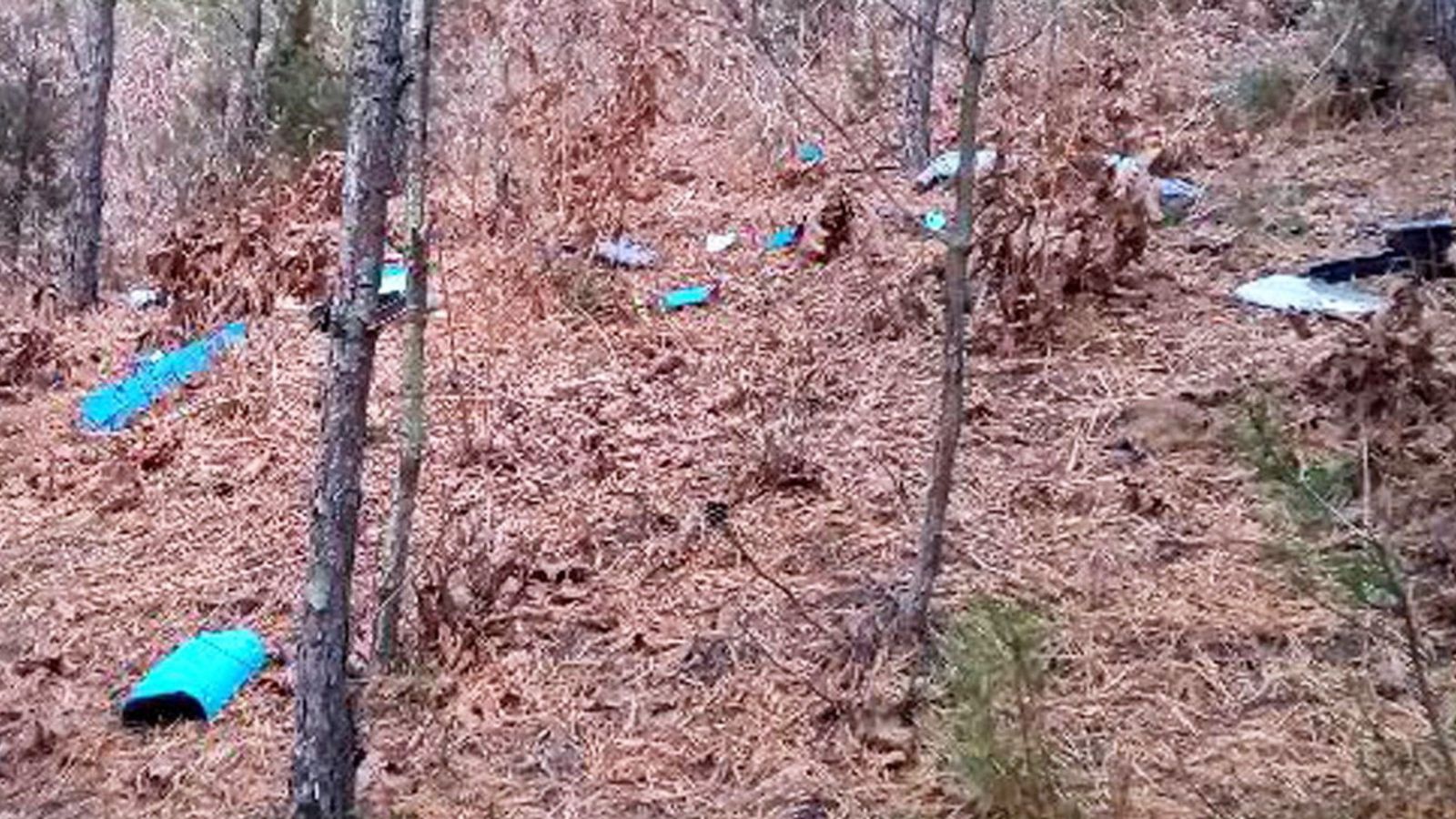 Fragments of a drone North Korea says infringed on its airspace on 4 January. Pic: Reuters