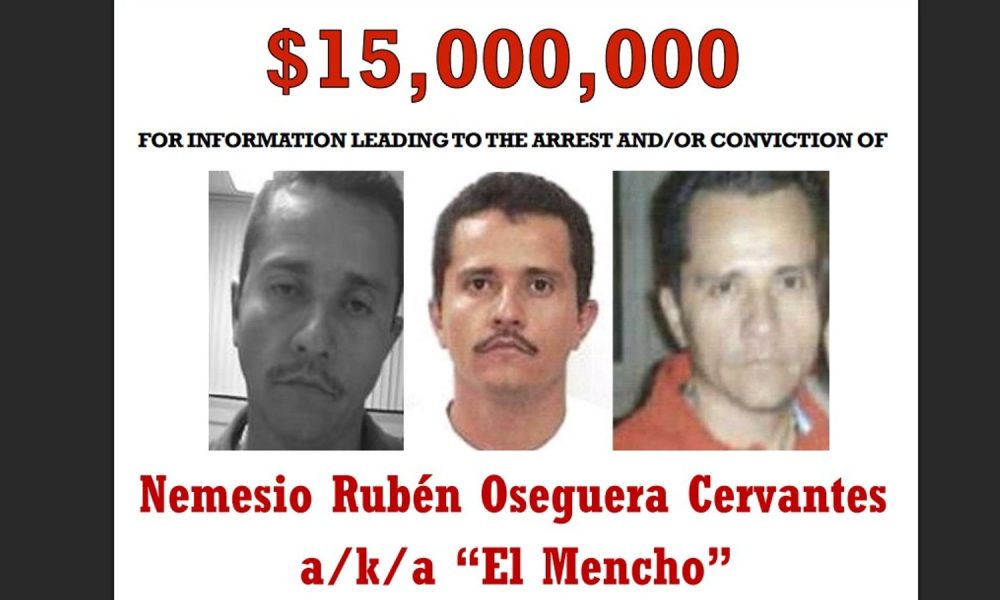 The US government offered a $15m reward leading to the arrest of 'El Mencho'. Pic: US state department