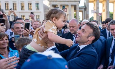 President Macron's government wants to raise the number of children being born in France. Pic: AP