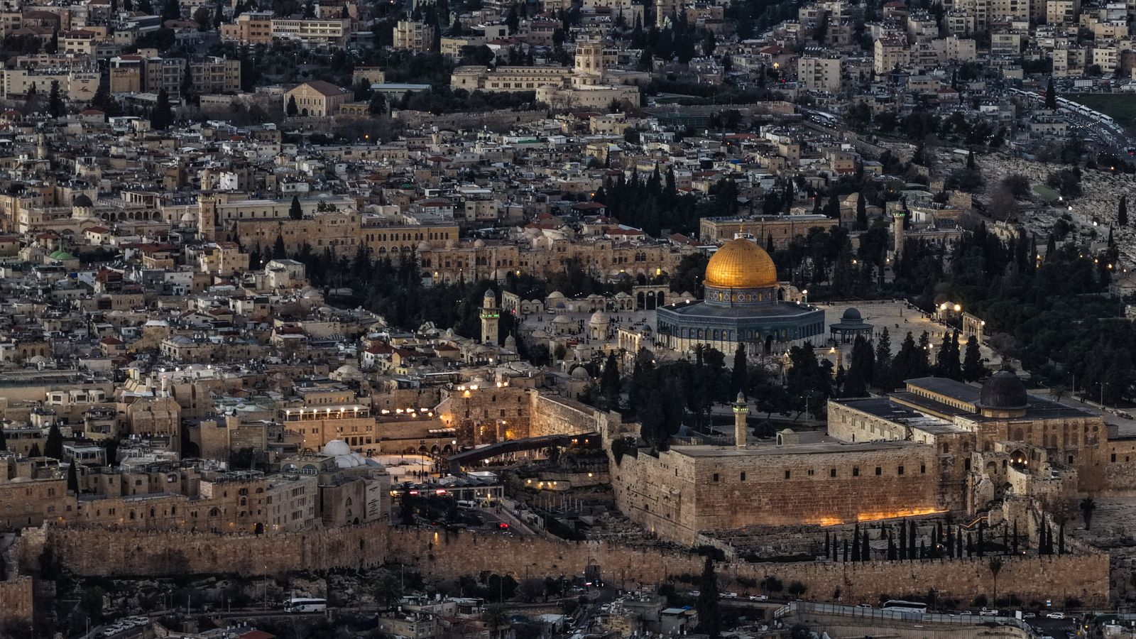 A drone view of Jerusalem. Pic: Reuters