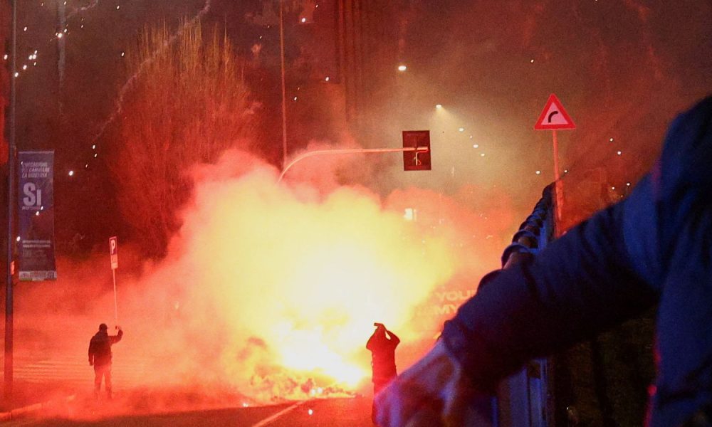 Italian police fire tear gas at protesters near Olympics venue | World News
