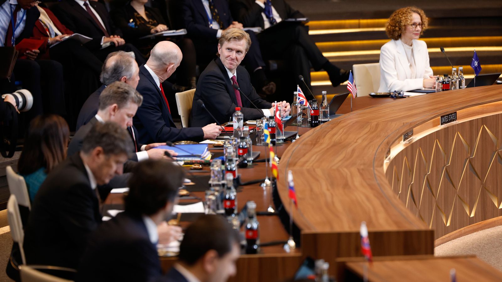 Elbridge Colby, deputy of Pete Hegseth, the US Secretary of War, seen at a NATO summit. Pic: AP