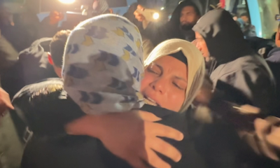 Families hugged as they were reunited with loved ones