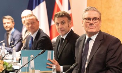Sir Keir Starmer (right) during a meeting on Friday at the Munich Security Conference. Pic: PA