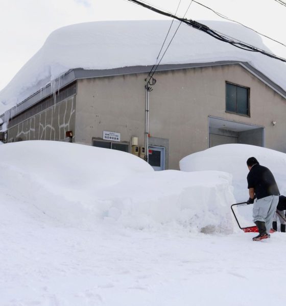 Snowfall in the worst-hit areas of Japan is estimated to have reached up to 2m (6.5ft). Pic: AP