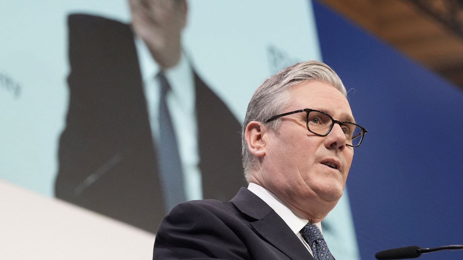 Sir Keir Starmer speaking during the Munich Security Conference. Pic: Reuters