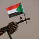 A Sudanese flag attached to the machine gun of Paramilitary Rapid Support Forces (RSF) soldiers. Pic: Reuters