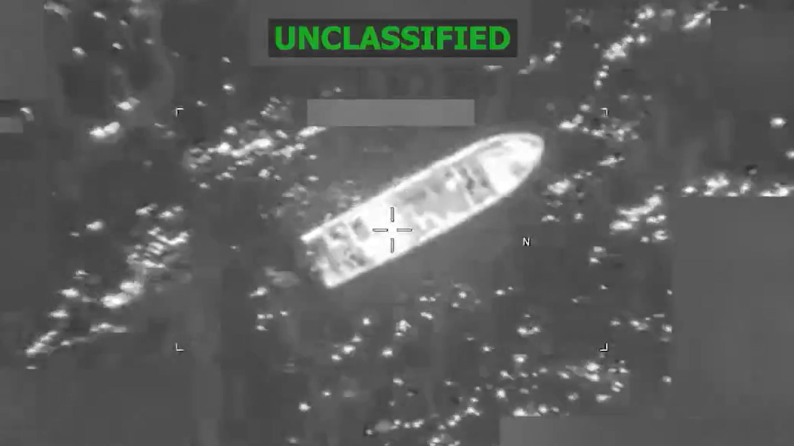 The strike hit a vessel in the eastern Pacific Ocean. Pic: US Southern Command