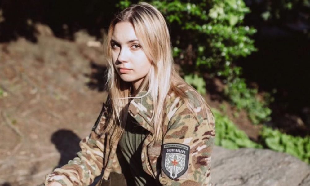 Viktoriia Honcharuk serving in Ukraine.