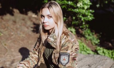 Viktoriia Honcharuk serving in Ukraine.
