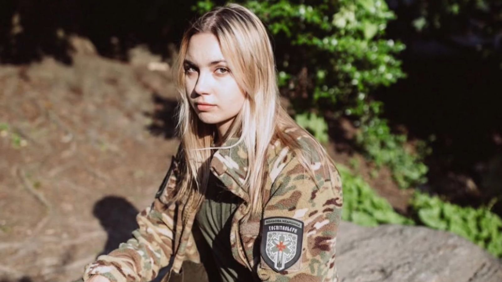 Viktoriia Honcharuk serving in Ukraine.
