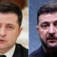 Volodymyr Zelenskyy in January 2022 (L) and February 2026 (R). File pics: Reuters