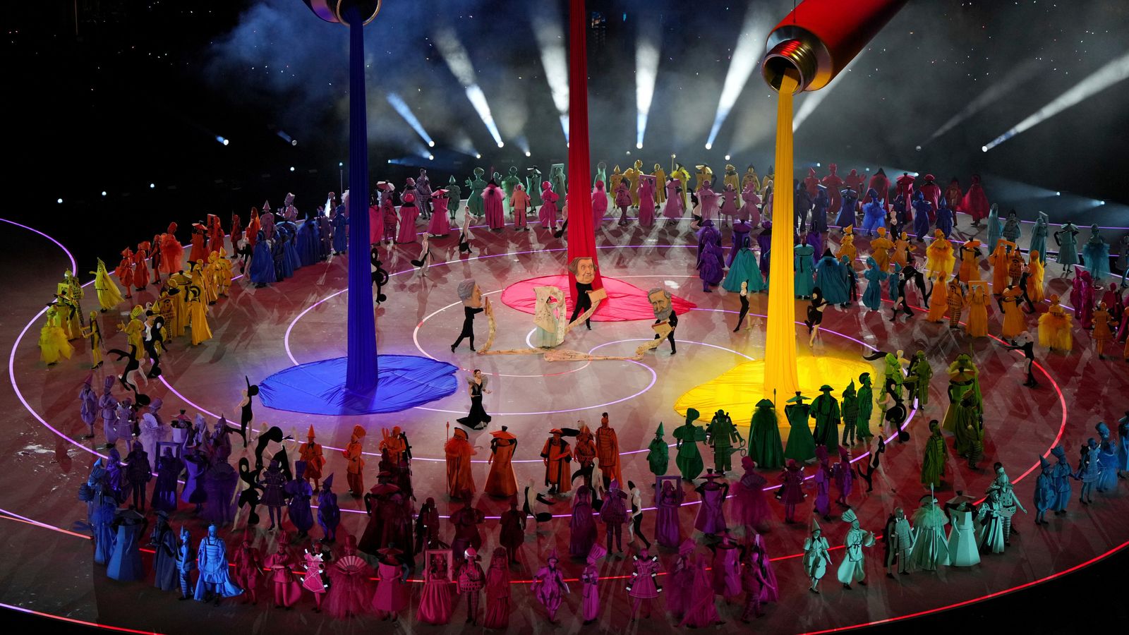 Dancers perform during the opening ceremony. Pic: AP