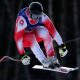 Switzerland's Franjo von Allmen speeds down the course on the first day of the Winter Olympics. Pic: AP