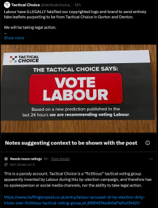 Labour resorts to dirty tricks to dupe Gorton & Denton voters