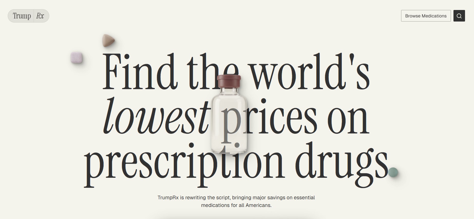 TrumpRx Launches: President Trump Unveils Discounted Drugs Website