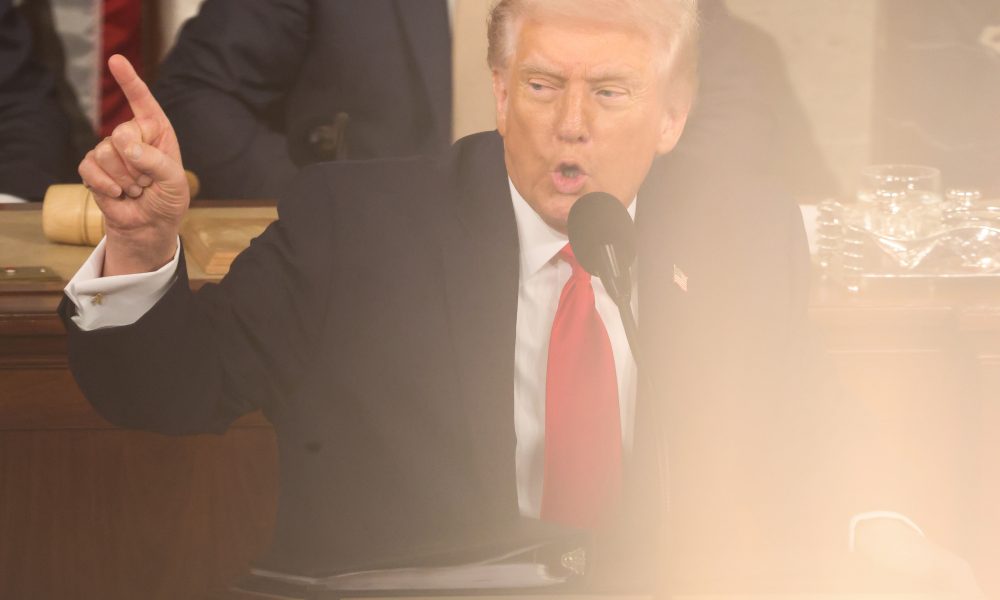 Trump honed the immigration portion of his address on border security and removing violent criminals.