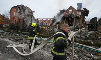 Russian missile and drone barrage hits Kyiv suburbs, killing 1