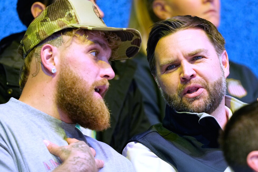 JD Vance, Jake Paul watch women's Olympic hockey