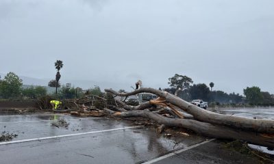 California walloped by winter storm with high winds and heavy rain and snow