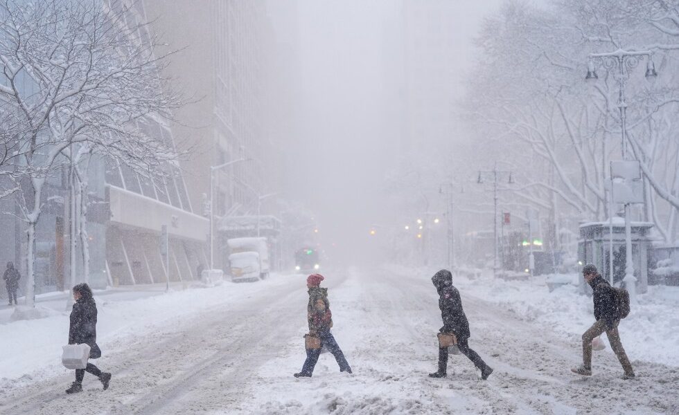 Air travel grinds to a halt in the Northeast as a fierce blizzard batters the region
