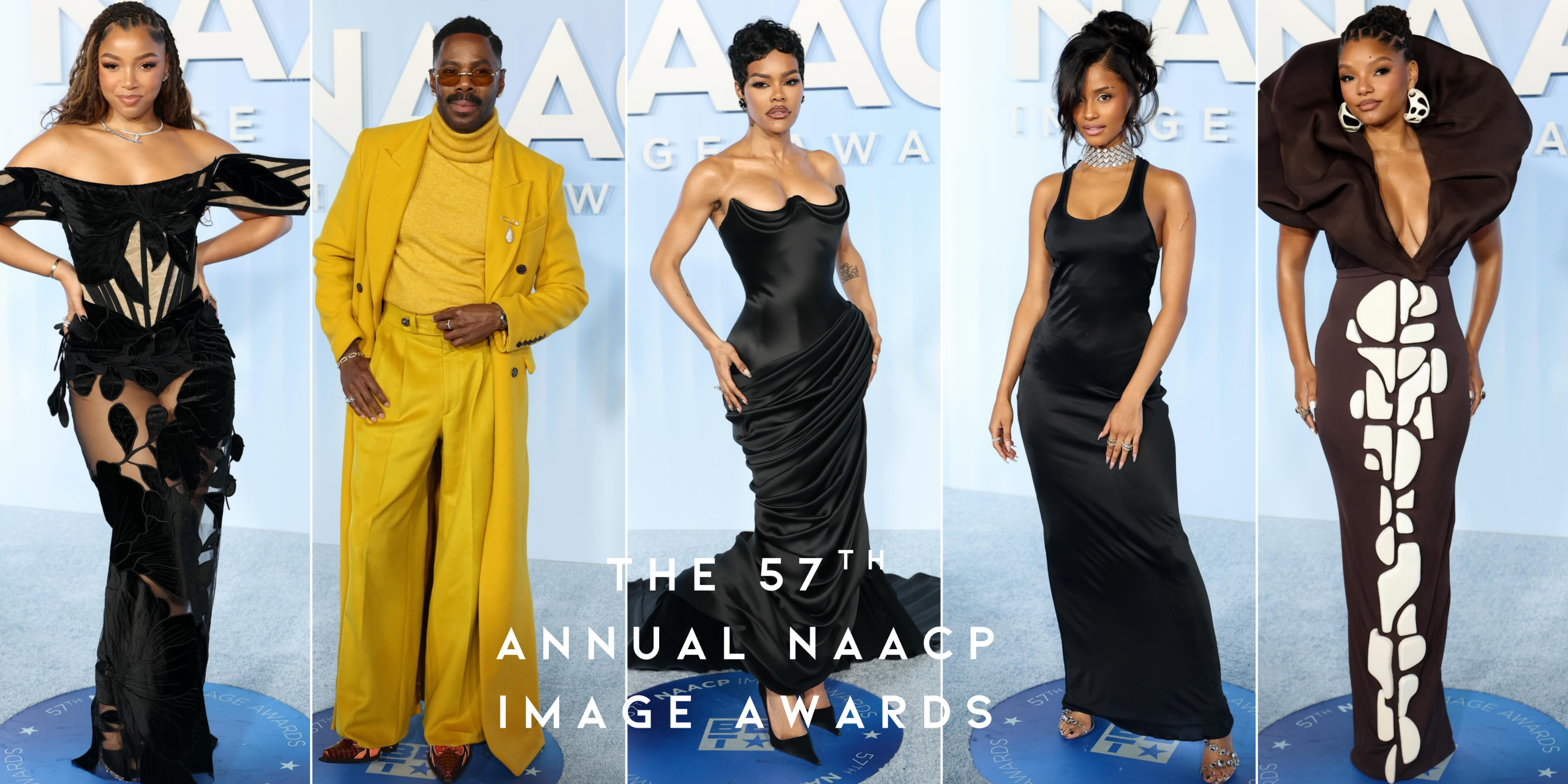 00000 On The Scene At The 57th Annual NAACP Image Awards Teyana Taylor In Black Ashi Studio Colman Domingo In Yellow Sergio Hudson Chloe Bailey In Christian Siriano And More