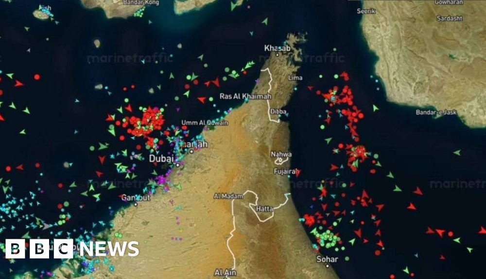 Timelapse shows fall in shipping traffic since start of Iran war