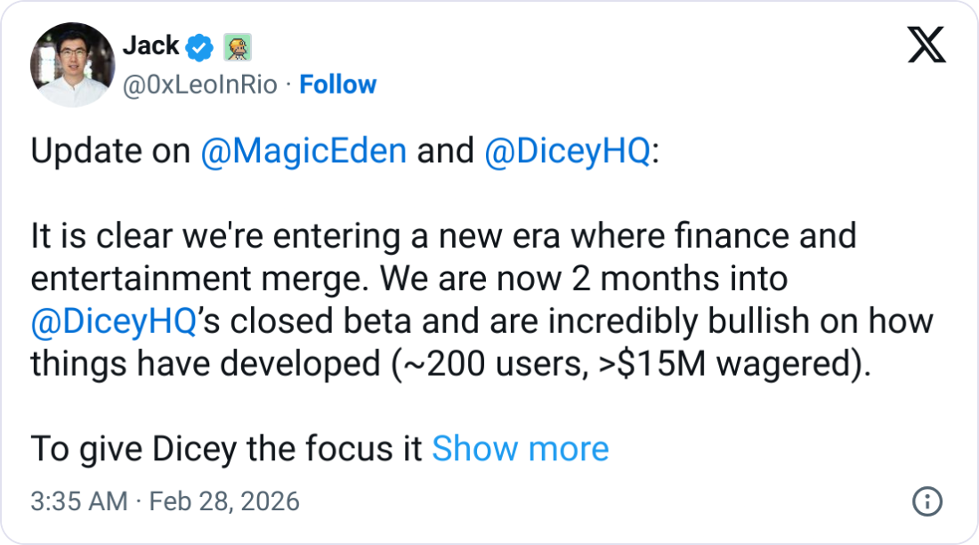 Magic Eden Shifts Focus From NFTs to Casino Platform