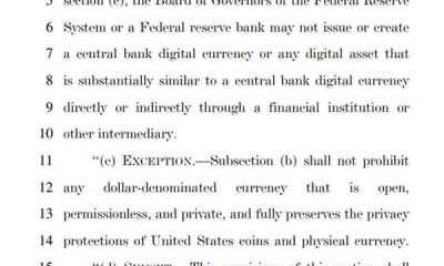 US Senate Bill Seeks to Ban the Fed From Issuing a CBDC