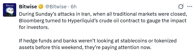 TradFi Will Move to 24/7/365 Crypto Rails: Bitwise